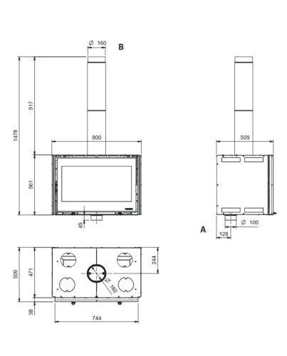 La Nordica INSERTO 80 WIDE 5.0 – Holz-Kamineinsatz 12,4 kW – Bild 2
